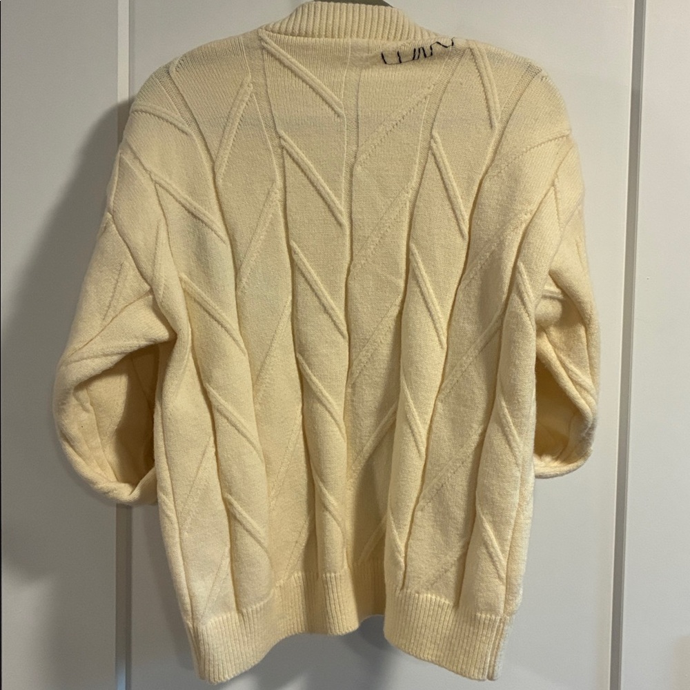 Dreamers Cream Cardigan with Colorful Buttons - Picture 5 of 15